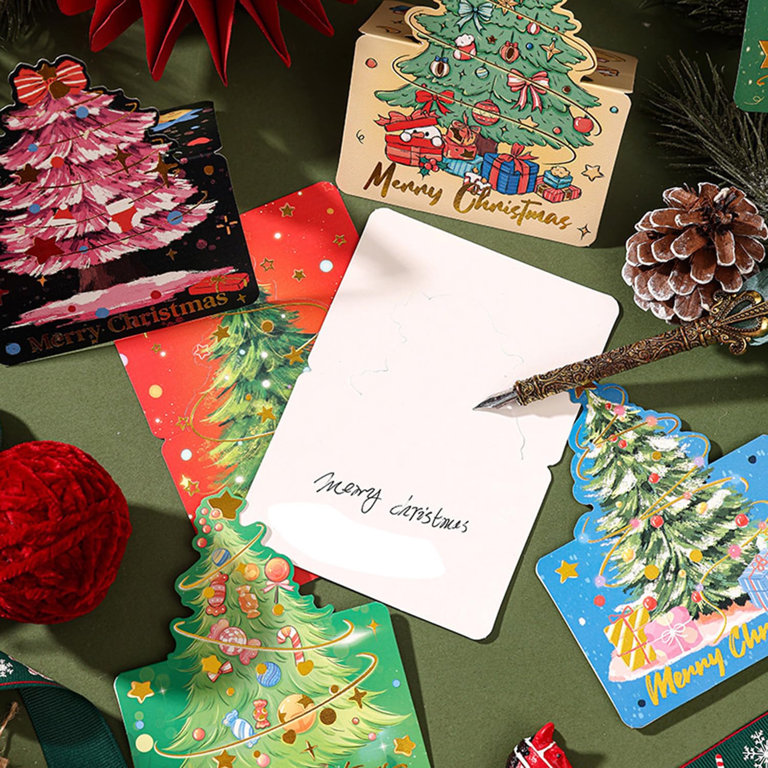 クリスマスカードの額　大型 Amazon | クリスマス カード 22枚セット Christmas Cards 可愛い